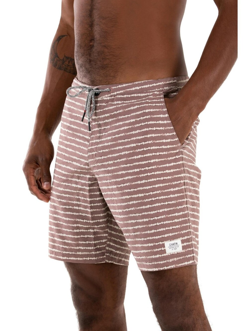 Katin Pebbles Hybrid Swim Shorts Mauve Cream Size 38